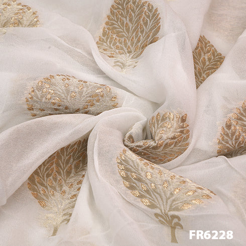 Dyeable Banarasi Georgette Fabric-FR6228