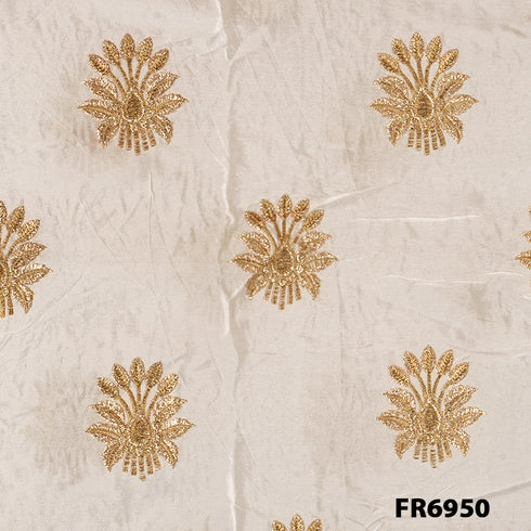 Dyeable Zari Chiffon Fabric - FR6950