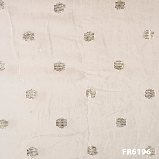 Dyeable Embroidered Sequins Chinon Chiffon Fabric-FR6196