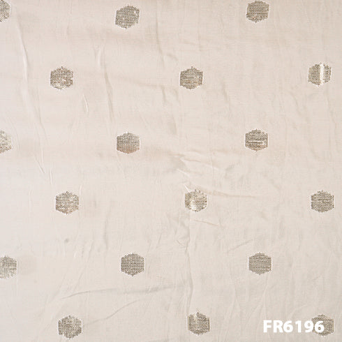 Dyeable Embroidered Sequins Chinon Chiffon Fabric-FR6196