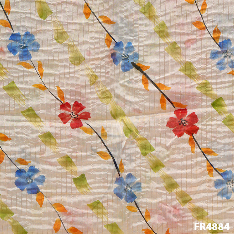 Printed Lurex Organza. Fabric-FR4884