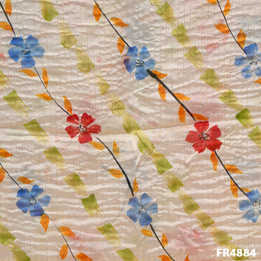 Printed Lurex Organza. Fabric-FR4884