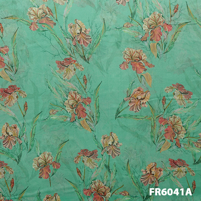 Printed Silk Organza Fabricroot