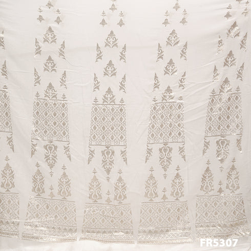 Dyeable Sequins Embroidered Georgette Kali-FR5307