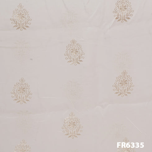 Embroidered Sequins Organza Fabric - FR6335