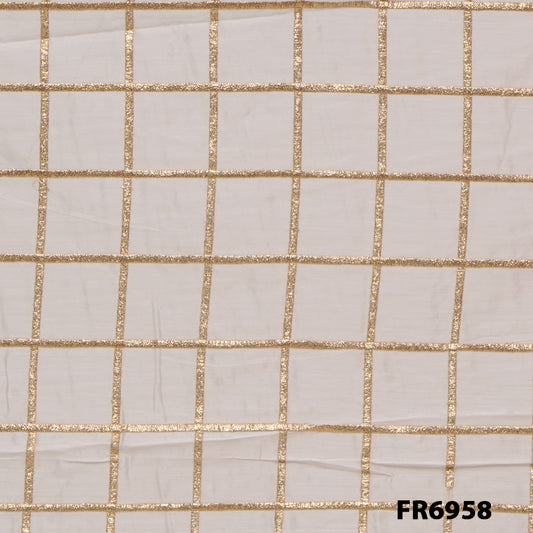 Dyeable Zari Chanderi Fabric-FR6958