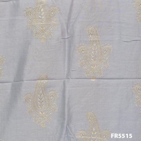 Embroidered Chanderi Silk Fabric-FR5515