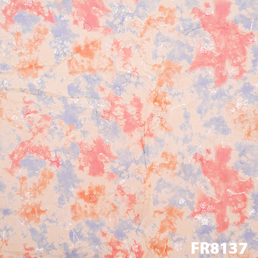 Embroidered Sequins Printed Organza