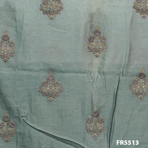 Embroidered Sequins Chanderi Fabric-FR5513