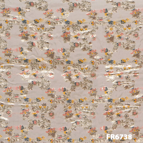 Foil Organza Fabric-FR6738