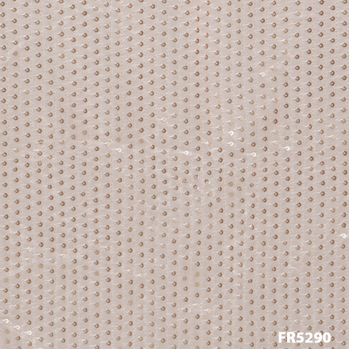 Dyeable Chikankari Sequins Georgette Fabric-FR5290