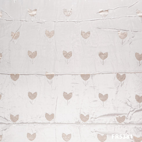 Embroidered Viscose Crepe Fabric-FR5381