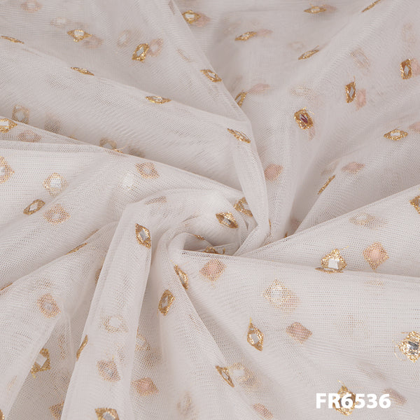 Dyeable Faux Mirror Net Fabric-FR6536