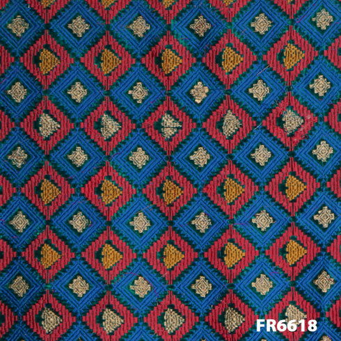 Embroidered Velvet Fabric-FR6618