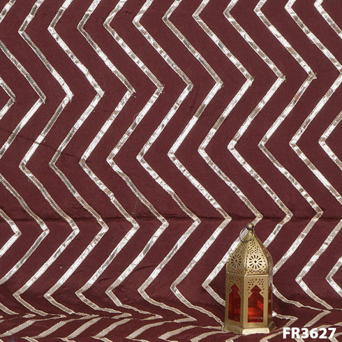 Gota Patti Chinon Chiffon Fabric-FR3627