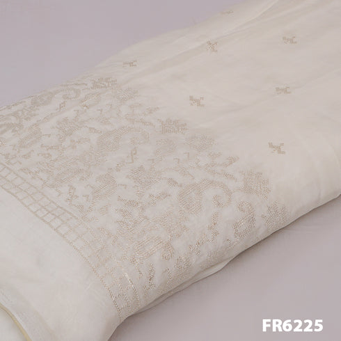 Embroidered Sequins Uppada Silk Fabric-FR6225