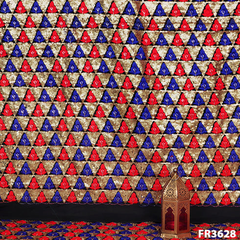 Embroidered Sequins Georgette Fabric-FR3628