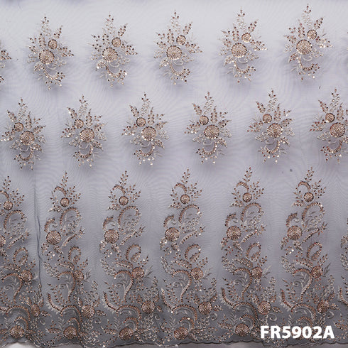 Heavy Embroidered Imported Net Fabric FR5902