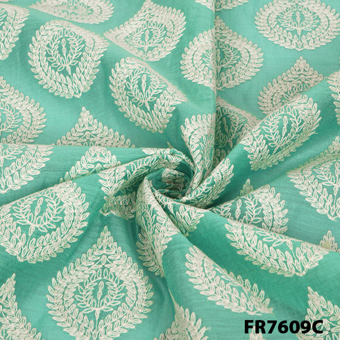 Embroidered Chanderi Fabric-FR7609
