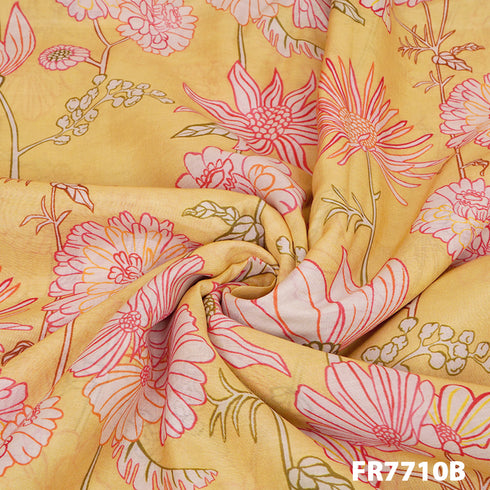 Printed Cotton Silk Fabric-FR7710