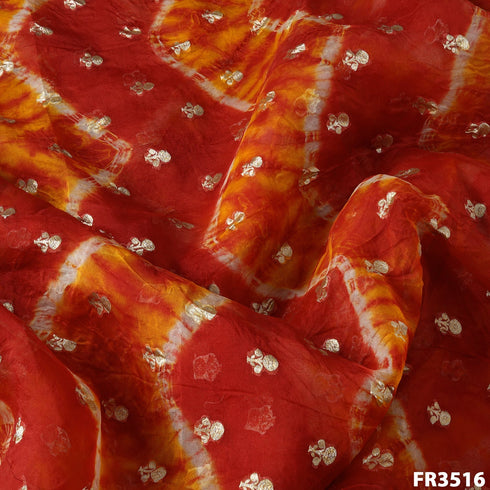 Zari Buti Shibori Pure Organza Fabric-FR3516