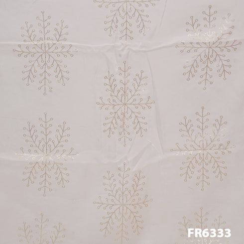 Embroidered Sequins Organza Fabric-FR6333