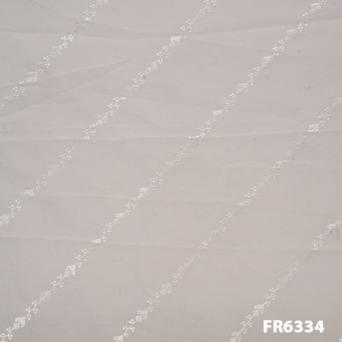 Embroidered Sequins Organza Fabric-FR6334