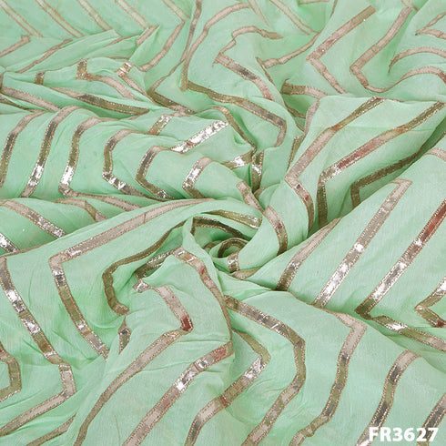 Gota Patti Chinon Chiffon Fabric-FR3627