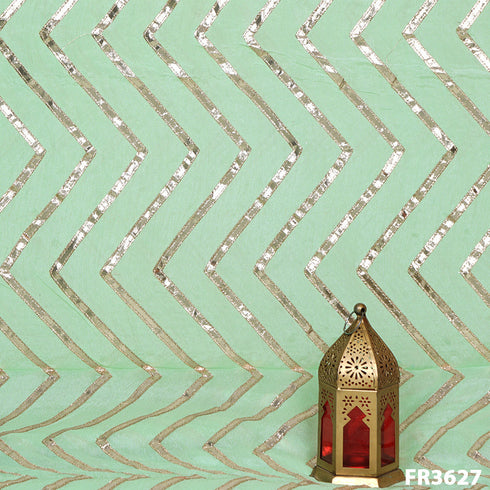 Gota Patti Chinon Chiffon Fabric-FR3627