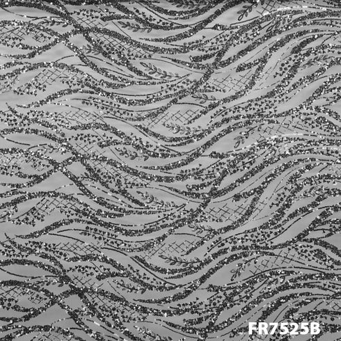 Imported Sequins Cut Dana Work Net Fr7525