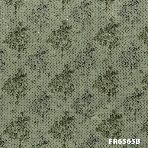 Printed Embroidered Sequins Raw Silk Fabric 6565