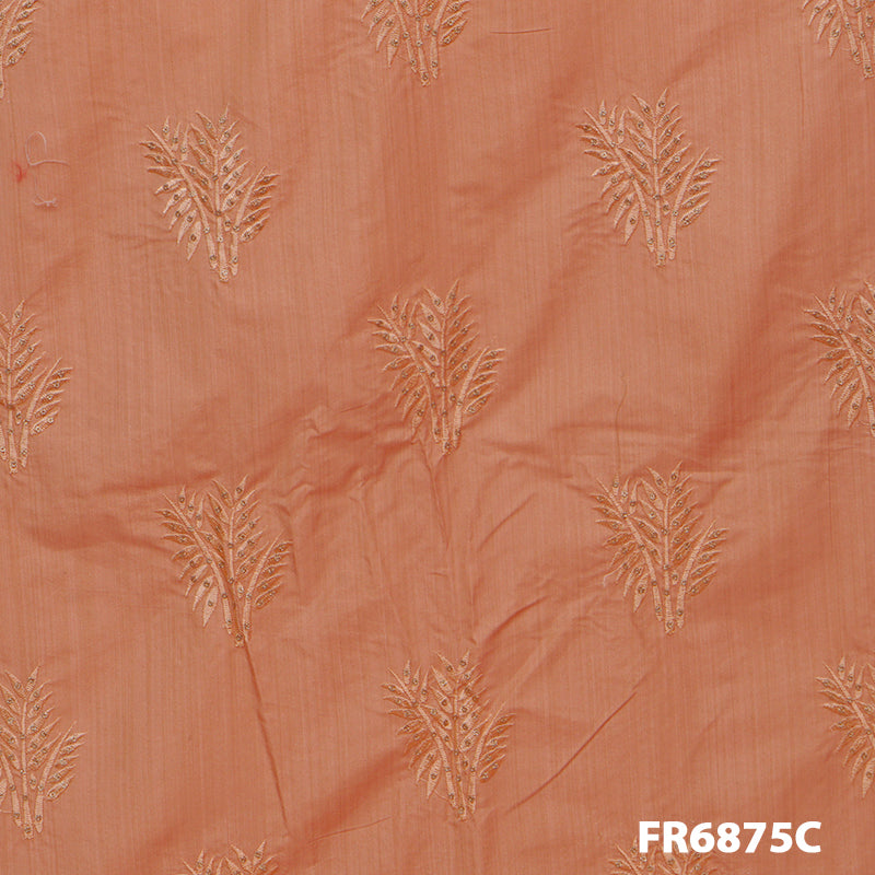 Embroidered Bamboo Silk Fabric-Fr6875