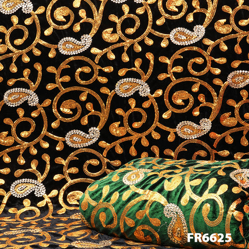 Sequins Velvet Fabric-FR6625