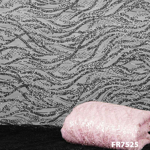 Imported Sequins Cut Dana Work Net Fr7525