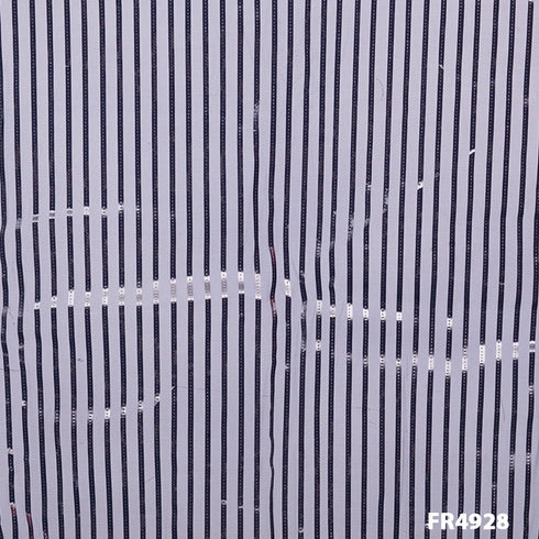 Metallic Stripes On Net Fabric-FR4928