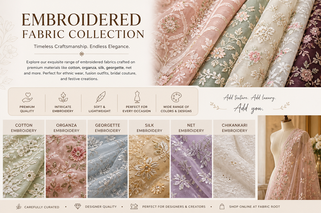 Embroidered Fabric Online: A Complete Guide to Choosing Designer Embroidery Fabrics for Every Occasion