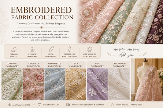 Embroidered Fabric Online: A Complete Guide to Choosing Designer Embroidery Fabrics for Every Occasion