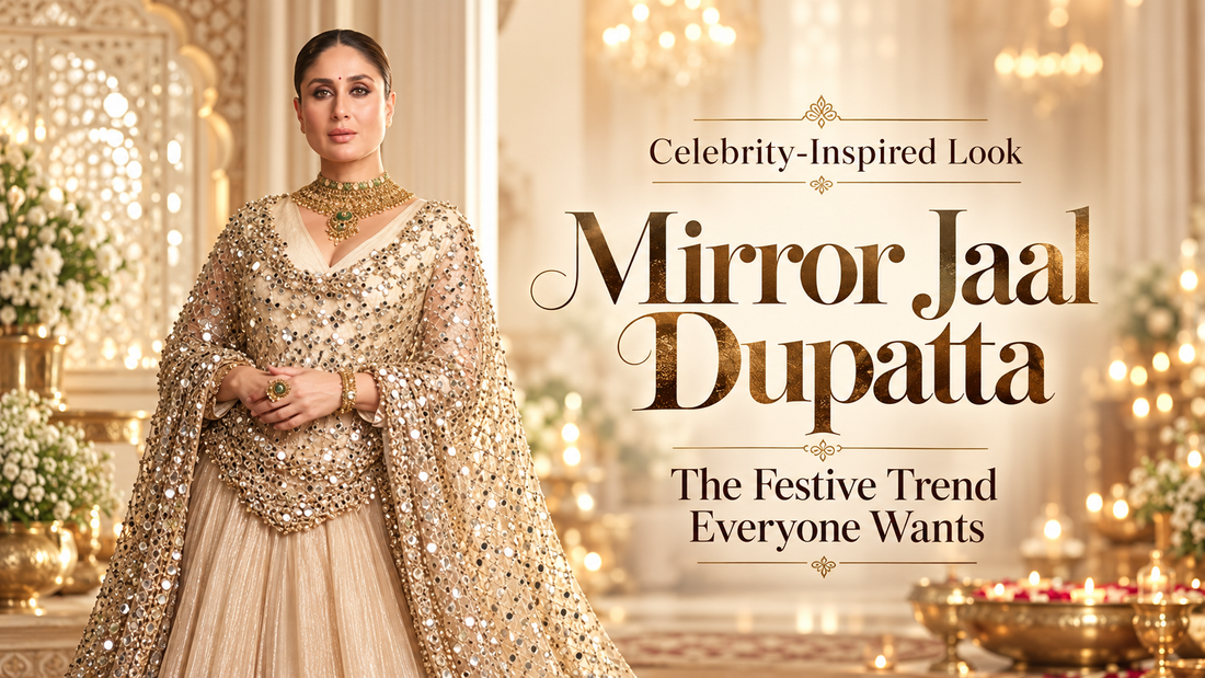 Get the Celebrity-Inspired Mirror Jaal Look with Fabricroot