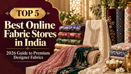 Top 5 best online fabric stores in India for premium designer fabrics and unstitched suits – 2026 guide.