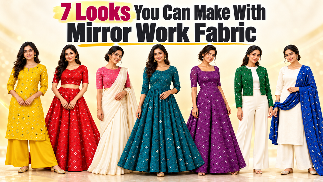 7 Looks You Can Make With Mirror Work Fabric - Fabricroot
