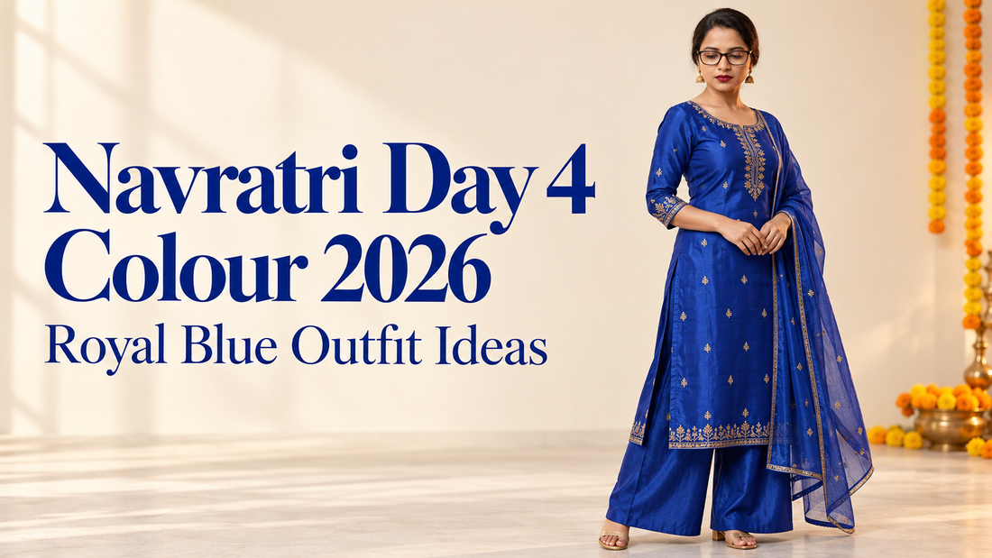 Navratri Day 4 Colour 2026: Royal Blue Suit, Saree, Lehenga