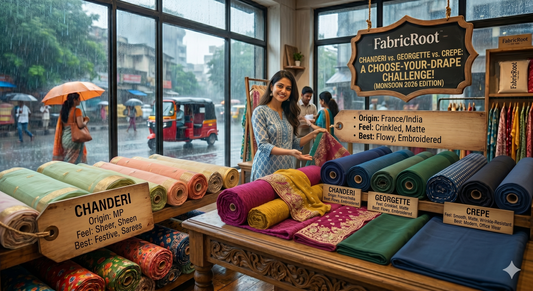 Chanderi vs Georgette vs Crepe: Which Fabric is Right for Your Outfit?