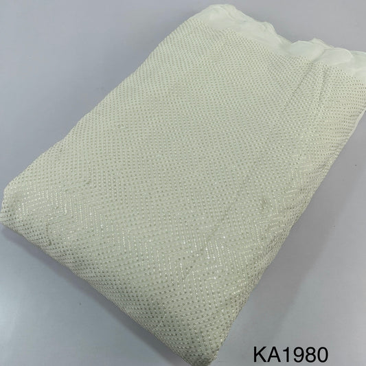 Dyeable Sequins Georgette Fabric-KA1980