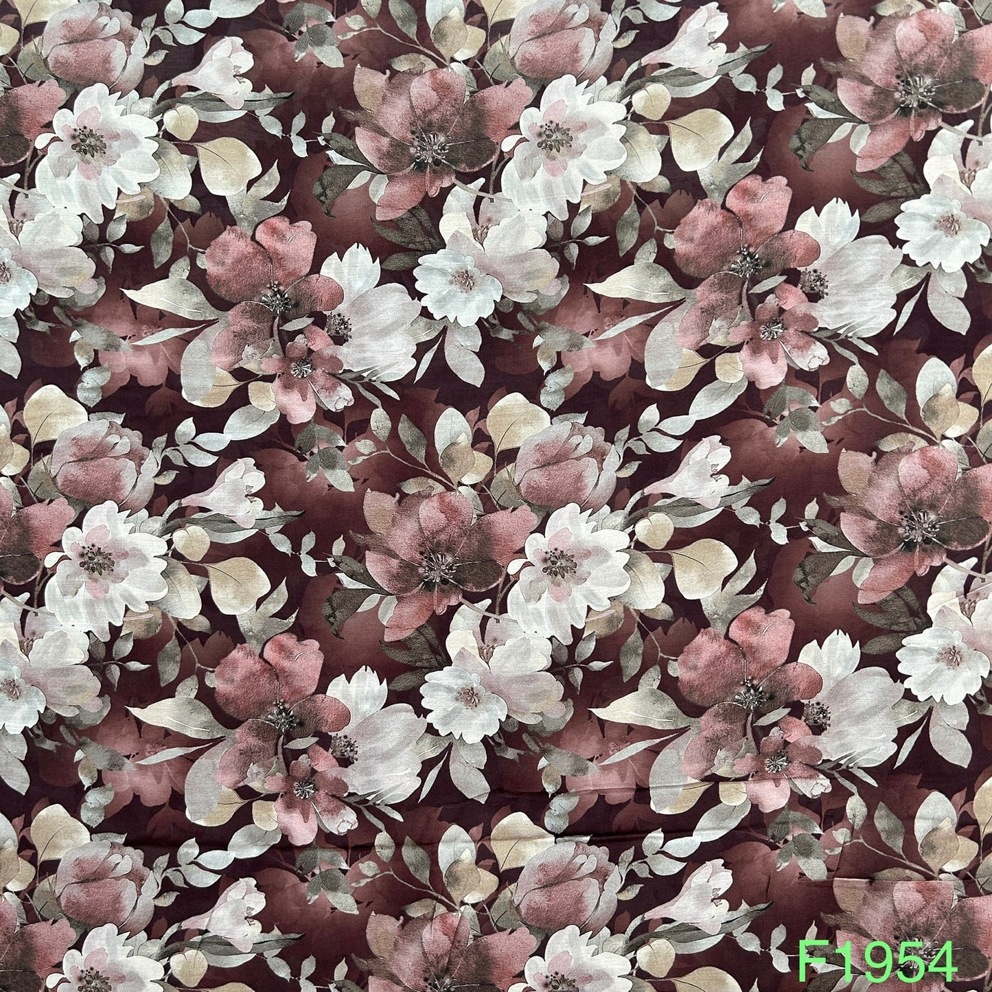 Printed Muslin Silk fabric-F1954