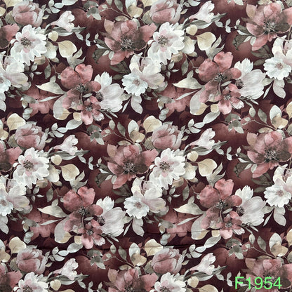 Printed Muslin Silk fabric-F1954