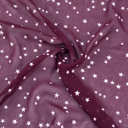 RUBBER Print Georgette Fabric-KA455