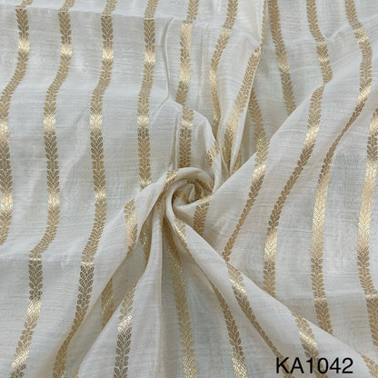 Dyeable Zari Chanderi Fabric-KA1042