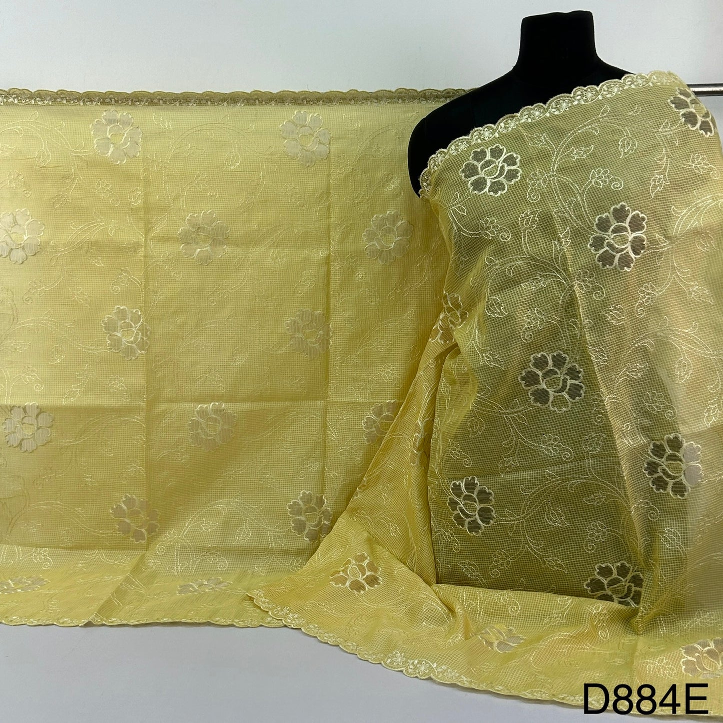 Embroidered Kota Cotton Dupatta-D884