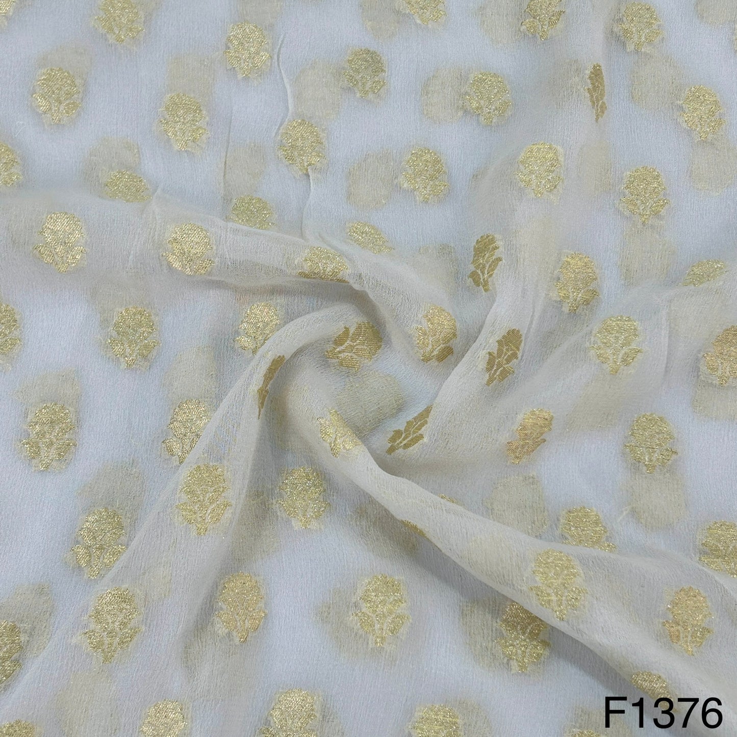 Dyeable Pure Banarasi Georgette Fabric-F1376