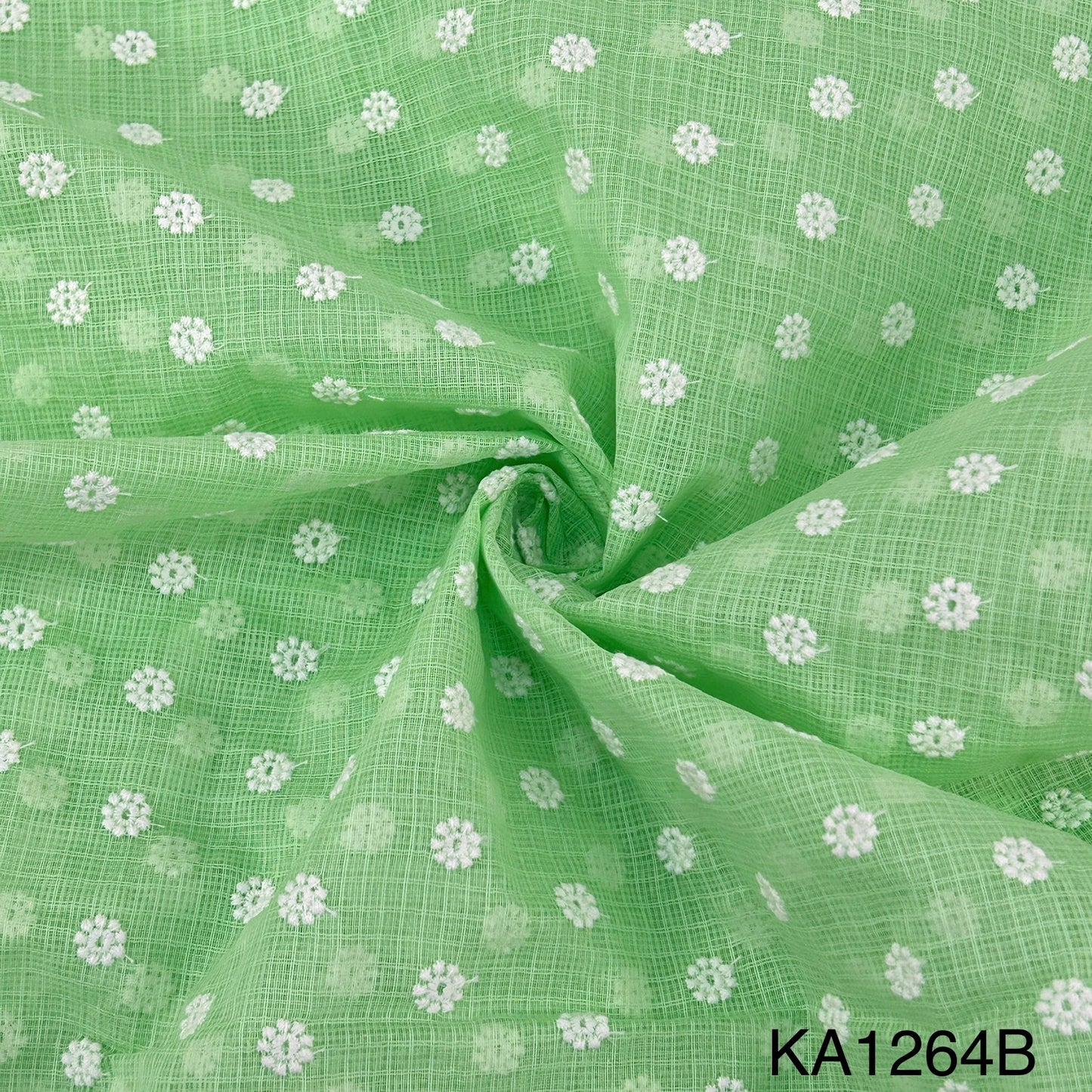 Embroidered Kota Cotton Fabric-KA1264